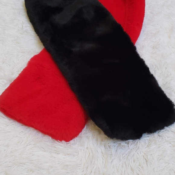 INC Colorblock faur fur muffler scarf - Picture 2 of 8